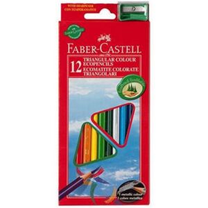 Faber-Castell színes ceruza 12db háromszögletű+hegyező ECO 120512EU / 120523 120512EU