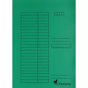 Pólyás dosszié A4 Victoria C karton zöld Iratrendezés Victoria