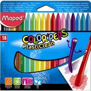 Zsírkréta 18 Maped Color`Peps PlasticClean háromszög 18szín Írószerek Maped 862012