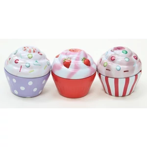 Díszdoboz Fém ajándéktárgy muffin formájú 8x8cm