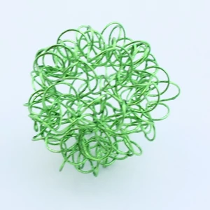 Drótos bolyhoslabda zöld 5cm