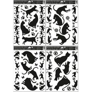 Ablakmatrica cicás 42x30cm, fekete cicás