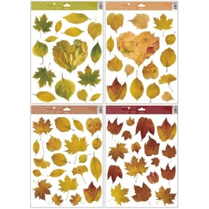 Ablakmatrica öntapadós őszi levelek 30x42cm
