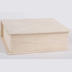 Fa doboz könyv formájú 24x19x9cm-es dekorálható GRAVÍROZHATÓ