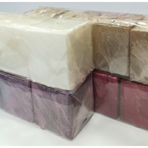 Adventi gyertya kocka 4db-os 4,5x4,5x5,5cm különböző metál szín 