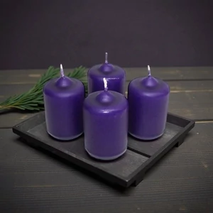 Adventi gyertya matt intenzív Lila 4x4x6cm darabos! a termék ára 1db-ra értendő!