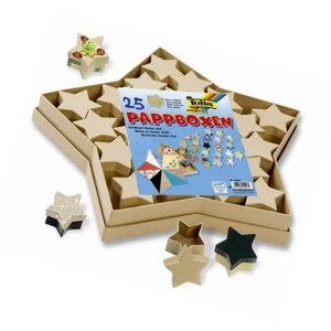 Ajándékdoboz szett adventi naptár csillag 25db-os 37x37x4,5cm egyedi adventi naptár készítő szett