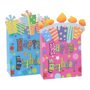 Ajándéktasak 23x18x10cm "M" Birthday 712275