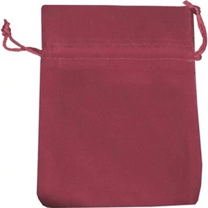 Ajándéktasak bársony-organza bordó 9x12cm zsinóros húzózárral