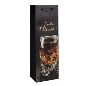 Ajándéktasak italtasak boros matt 12x36cm, Isten éltessen felirattal 371461