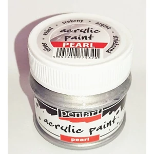 Akrilfesték gyöngyház 50ml Pentart ezüst szürke 7432