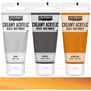 Akrilfesték krémes Pentart metál 60ml narancs