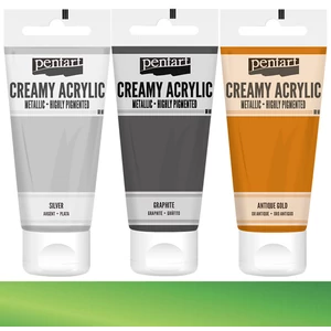 Akrilfesték krémes Pentart metál 60ml világoszöld
