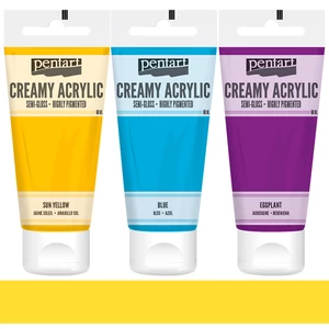 Akrilfesték krémes Pentart selyemfényű 60ml - sárga