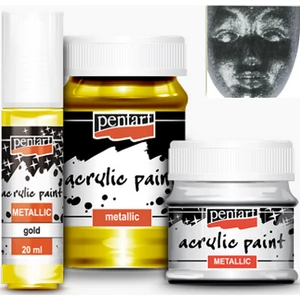 Akrilfesték metál 50ml Pentart grafit