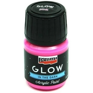 Akrilfesték sötétben világító Pentart Glow 30ml pink 6142