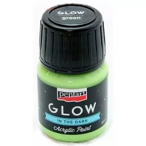 Akrilfesték sötétben világító Pentart Glow 30ml zöld 6145
