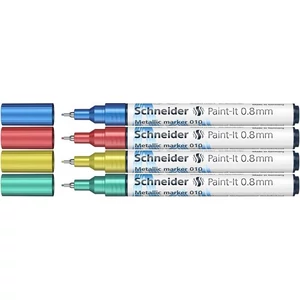 Akrilmarker 0,8mm Schneider Metálfényű 0,8mm, Paint-It 010 4 különböző szín