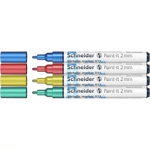 Akrilmarker 2mm Schneider Metálfényű 2mm, Paint-It 011 4 különböző szín