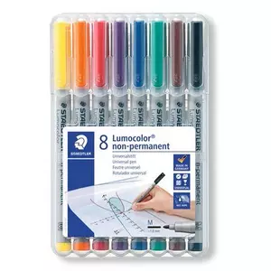 Alkoholmentes marker készlet OHP, 1 mm, STAEDTLER Lumocolor 315 8 különböző szín
