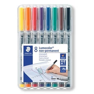 Alkoholmentes marker készlet OHP, 1mm, STAEDTLER Lumocolor 315 8 különböző szín