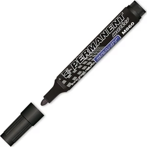 Alkoholos marker Granit 3-4 mm, kúpos, M860", fekete