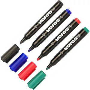 Alkoholos marker Kores K-Marker 3-5mm kúpos hegyű 4színű Írószerek KORES 20943