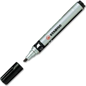 Alkoholos marker Stabilo Mark-4-all 1-4mm vágott hegyű fekete Írószerek STABILO 653/46