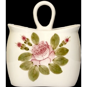 Fakanáltartó Porcelán 17x9,5x20cm Rózsás romantikus kézzel festett