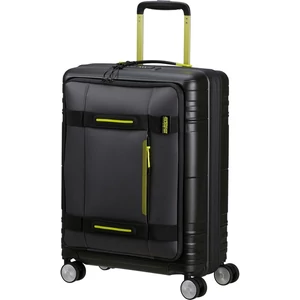 American Tourister bőrönd Hello Cabin Spinner 55/20 Exp 14'9417/A185-Black/Lime