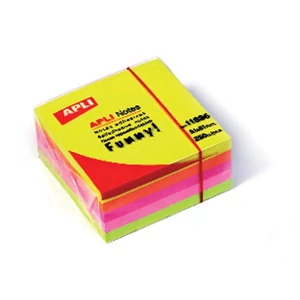 Öntapadós jegyzettömb 51x51mm Apli 250 lapos neon LNP11596