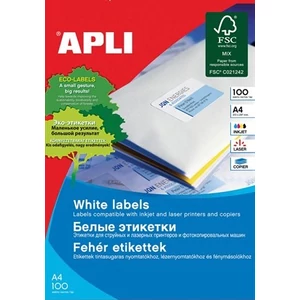 Etikett Apli 64x33, 9 -24- kerekített sarkú LCA2409