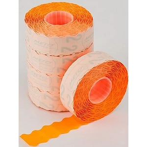 Árazószalag 22x12 mm Meto narancs "1csomag/5tekercs; 1500címke/tekercs"