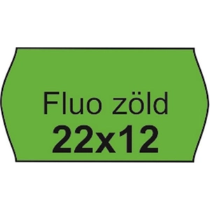 Árazószalag 22x12 zöld FLUO zöld