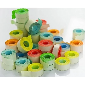 Árazószalag 25x16 mm gyengített ragasztóval fehér 10 db/cs