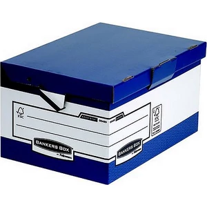 Archiváló doboz ergonómikus, Csapófedeles Bankers Box System by Fellowes 10db/cs