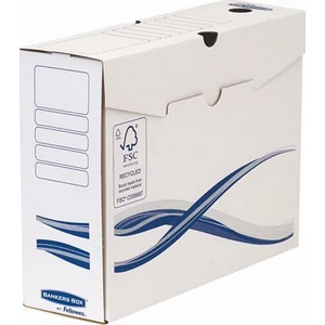 Archiválódoboz A/4+ Fellowes 100mm Bankers Box Basic, kék-fehér Iratrendezés, archiválás