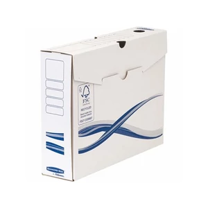 Archiválódoboz A/4 Fellowes 80mm Bankers Box Basic, kék-fehér Iratrendezés, archiválás