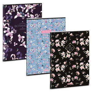 Ars Una Extra Kapcsos Füzet 26 A/4 Négyzethálós Botanic Flowers-Mix 26'