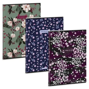 Ars Una Extra Kapcsos Füzet 26 A/4 Négyzethálós Flowery-Sakura-Navy Mix 26'