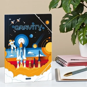 Ars Una Gumis mappa A4 24' Gravity űrhajó 50213672 350gr vastag kartonból