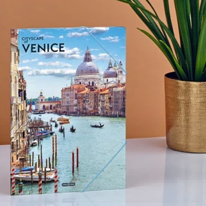 Ars Una Gumis mappa A4 25 Cityscape-Venice 50215102 350gr vastag kartonból
