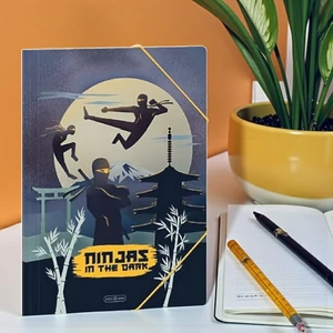 Ars Una Gumis mappa A4 25 Ninjas In The Dark 50214570 350gr vastag kartonból