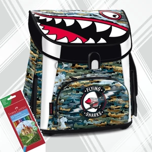 Ars Una Kompakt Iskolatáska 20 Flying Shark 54490017 mágneszár 3év garancia
