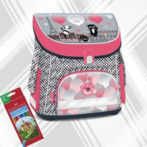 Ars Una Kompakt Iskolatáska 20 Think Pink - cicás 54490031 mágneszár 3év garancia