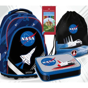 Iskolatáska szett Ars Una 23 NASA (5255) iskolatáska, tolltartó, tornazsák