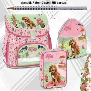 Ars Una iskolatáska szett 25 Cute Animals Doggie mágneszáras iskolatáska, tolltartó, tornazsák