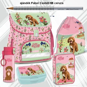 Ars Una iskolatáska szett 25 Cute Animals Doggie táska, tornazsák, kulacs, tolltartó, uzsonnásdoboz