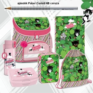 Ars Una iskolatáska szett 25 kompakt  Think Pink táska, tolltartó, kulacs, gumis mappa, uzsidoboz, kulacs