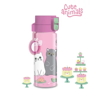 Ars Una Kulacs 475ml Cute Animals Tea Party  26' 55025324 Biztonságizáras PBA mentes